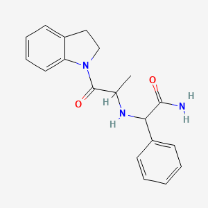 2-[[1-(2,3-Dihydroindol-1-yl)-1-oxopropan-2-yl]amino]-2-phenylacetamide