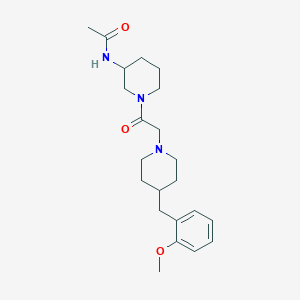 N-[1-[2-[4-[(2-methoxyphenyl)methyl]piperidin-1-yl]acetyl]piperidin-3-yl]acetamide