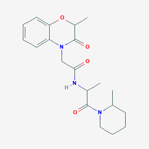 2-(2-methyl-3-oxo-1,4-benzoxazin-4-yl)-N-[1-(2-methylpiperidin-1-yl)-1-oxopropan-2-yl]acetamide