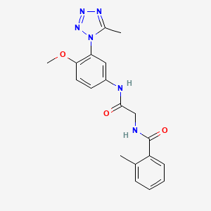 N-[2-[4-methoxy-3-(5-methyltetrazol-1-yl)anilino]-2-oxoethyl]-2-methylbenzamide