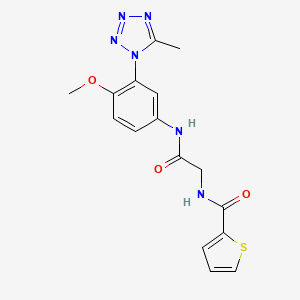 N-[2-[4-methoxy-3-(5-methyltetrazol-1-yl)anilino]-2-oxoethyl]thiophene-2-carboxamide