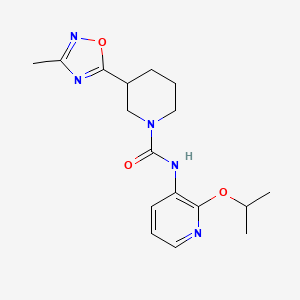 3-(3-methyl-1,2,4-oxadiazol-5-yl)-N-(2-propan-2-yloxypyridin-3-yl)piperidine-1-carboxamide