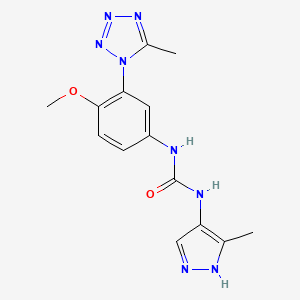 1-[4-methoxy-3-(5-methyltetrazol-1-yl)phenyl]-3-(5-methyl-1H-pyrazol-4-yl)urea