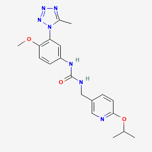 1-[4-Methoxy-3-(5-methyltetrazol-1-yl)phenyl]-3-[(6-propan-2-yloxypyridin-3-yl)methyl]urea