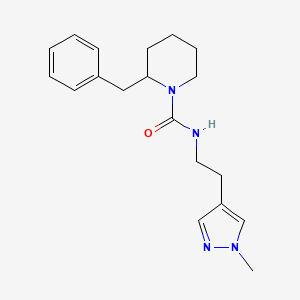 2-benzyl-N-[2-(1-methylpyrazol-4-yl)ethyl]piperidine-1-carboxamide