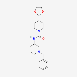 N-(1-benzylpiperidin-3-yl)-4-(1,3-dioxolan-2-yl)piperidine-1-carboxamide