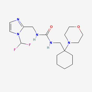 1-[[1-(Difluoromethyl)imidazol-2-yl]methyl]-3-[(1-morpholin-4-ylcyclohexyl)methyl]urea