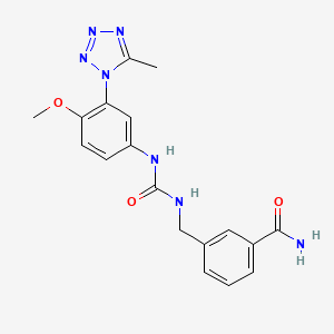 3-[[[4-Methoxy-3-(5-methyltetrazol-1-yl)phenyl]carbamoylamino]methyl]benzamide