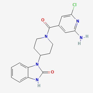 3-[1-(2-amino-6-chloropyridine-4-carbonyl)piperidin-4-yl]-1H-benzimidazol-2-one