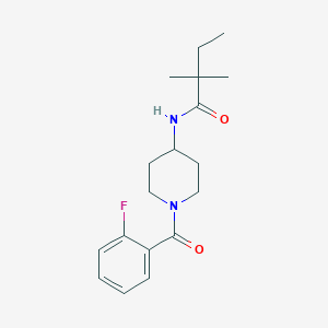 N-[1-(2-fluorobenzoyl)piperidin-4-yl]-2,2-dimethylbutanamide