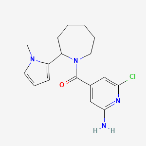 (2-Amino-6-chloropyridin-4-yl)-[2-(1-methylpyrrol-2-yl)azepan-1-yl]methanone