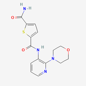 2-N-(2-morpholin-4-ylpyridin-3-yl)thiophene-2,5-dicarboxamide