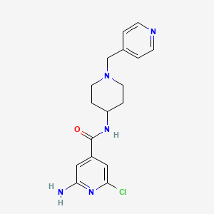 2-amino-6-chloro-N-[1-(pyridin-4-ylmethyl)piperidin-4-yl]pyridine-4-carboxamide