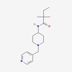 2,2-dimethyl-N-[1-(pyridin-4-ylmethyl)piperidin-4-yl]butanamide