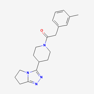 1-[4-(6,7-dihydro-5H-pyrrolo[2,1-c][1,2,4]triazol-3-yl)piperidin-1-yl]-2-(3-methylphenyl)ethanone