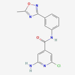 2-amino-6-chloro-N-[3-(5-methyl-1,2,4-oxadiazol-3-yl)phenyl]pyridine-4-carboxamide