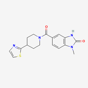 3-methyl-6-[4-(1,3-thiazol-2-yl)piperidine-1-carbonyl]-1H-benzimidazol-2-one