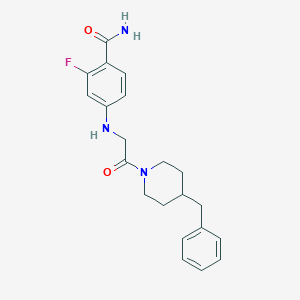 4-[[2-(4-Benzylpiperidin-1-yl)-2-oxoethyl]amino]-2-fluorobenzamide