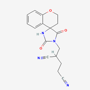 2-[(2',5'-Dioxospiro[2,3-dihydrochromene-4,4'-imidazolidine]-1'-yl)methyl]pentanedinitrile