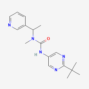 3-(2-Tert-butylpyrimidin-5-yl)-1-methyl-1-(1-pyridin-3-ylethyl)urea