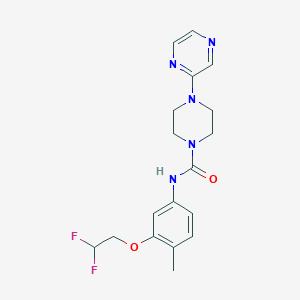 N-[3-(2,2-difluoroethoxy)-4-methylphenyl]-4-pyrazin-2-ylpiperazine-1-carboxamide