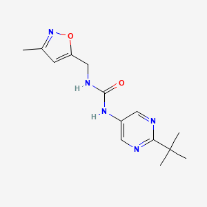 1-(2-Tert-butylpyrimidin-5-yl)-3-[(3-methyl-1,2-oxazol-5-yl)methyl]urea