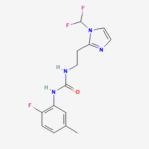 1-[2-[1-(Difluoromethyl)imidazol-2-yl]ethyl]-3-(2-fluoro-5-methylphenyl)urea