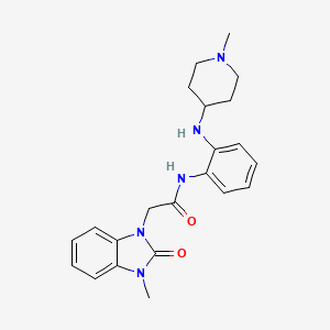 2-(3-methyl-2-oxobenzimidazol-1-yl)-N-[2-[(1-methylpiperidin-4-yl)amino]phenyl]acetamide