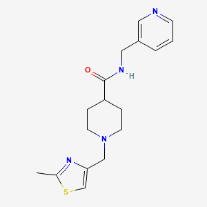 1-[(2-methyl-1,3-thiazol-4-yl)methyl]-N-(pyridin-3-ylmethyl)piperidine-4-carboxamide