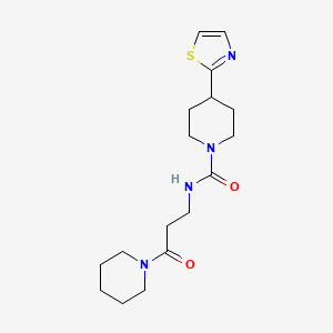 N-(3-oxo-3-piperidin-1-ylpropyl)-4-(1,3-thiazol-2-yl)piperidine-1-carboxamide