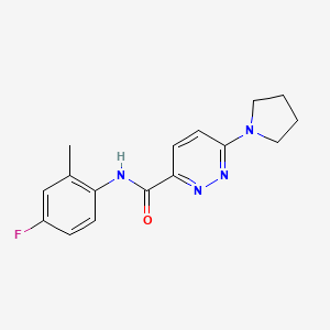 N-(4-fluoro-2-methylphenyl)-6-pyrrolidin-1-ylpyridazine-3-carboxamide