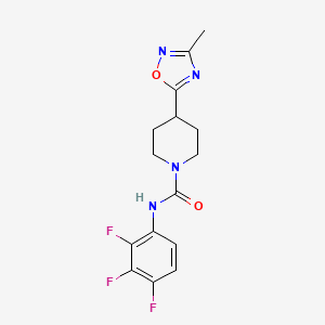 4-(3-methyl-1,2,4-oxadiazol-5-yl)-N-(2,3,4-trifluorophenyl)piperidine-1-carboxamide