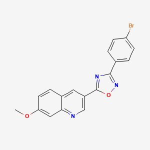 3-(4-Bromophenyl)-5-(7-methoxyquinolin-3-yl)-1,2,4-oxadiazole