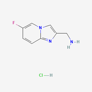 1-{6-Fluoroimidazo[1,2-a]pyridin-2-yl}methanaminehydrochloride