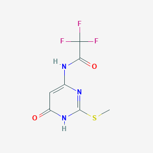 2,2,2-trifluoro-N-(2-methylsulfanyl-6-oxo-1H-pyrimidin-4-yl)acetamide