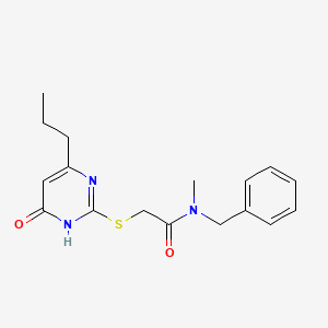 N-benzyl-N-methyl-2-[(6-oxo-4-propyl-1H-pyrimidin-2-yl)sulfanyl]acetamide