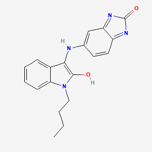 5-[(1-Butyl-2-hydroxyindol-3-yl)amino]benzimidazol-2-one