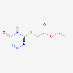 Ethyl [(5-oxo-4,5-dihydro-1,2,4-triazin-3-yl)sulfanyl]acetate