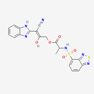 [(Z)-3-(1H-benzimidazol-2-yl)-3-cyano-2-hydroxyprop-2-enyl] 2-(2,1,3-benzothiadiazol-4-ylsulfonylamino)propanoate