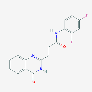 N-(2,4-difluorophenyl)-3-(4-oxo-3H-quinazolin-2-yl)propanamide