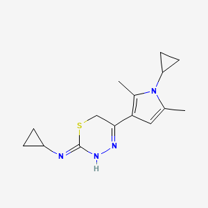 N-cyclopropyl-5-(1-cyclopropyl-2,5-dimethylpyrrol-3-yl)-3,6-dihydro-1,3,4-thiadiazin-2-imine