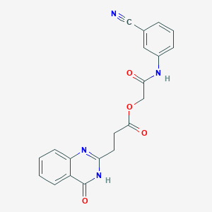 [2-(3-cyanoanilino)-2-oxoethyl] 3-(4-oxo-3H-quinazolin-2-yl)propanoate