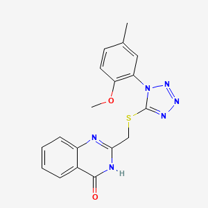 2-[[1-(2-methoxy-5-methylphenyl)tetrazol-5-yl]sulfanylmethyl]-3H-quinazolin-4-one