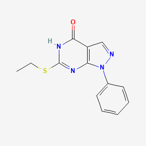 6-(Ethylsulfanyl)-1-phenyl-1H,4H,5H-pyrazolo[3,4-D]pyrimidin-4-one