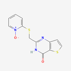 2-[(1-oxidopyridin-1-ium-2-yl)sulfanylmethyl]-3H-thieno[3,2-d]pyrimidin-4-one