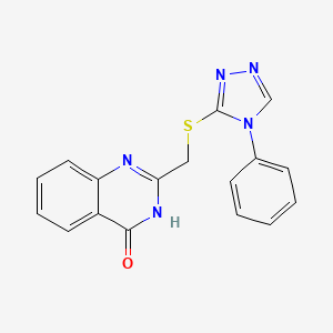 2-[(4-phenyl-1,2,4-triazol-3-yl)sulfanylmethyl]-3H-quinazolin-4-one