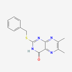 2-benzylsulfanyl-6,7-dimethyl-3H-pteridin-4-one