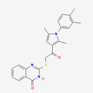 2-[2-[1-(3,4-dimethylphenyl)-2,5-dimethylpyrrol-3-yl]-2-oxoethyl]sulfanyl-3H-quinazolin-4-one