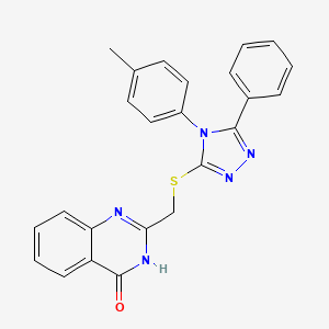 2-({[4-(4-methylphenyl)-5-phenyl-4H-1,2,4-triazol-3-yl]sulfanyl}methyl)quinazolin-4(3H)-one