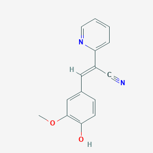 (Z)-3-(4-hydroxy-3-methoxyphenyl)-2-pyridin-2-ylprop-2-enenitrile